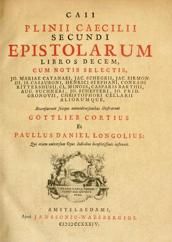 Cover of The letters of the younger Pliny