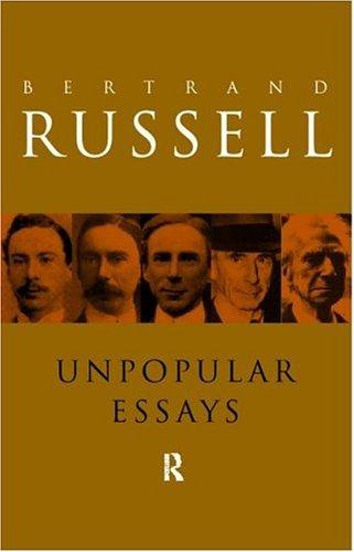 Cover of Unpopular Essays