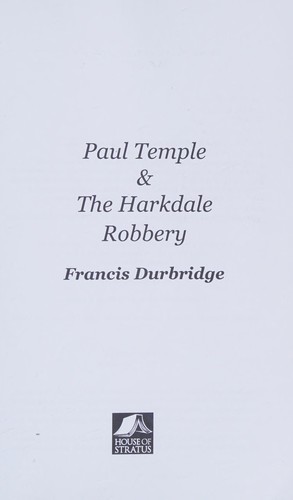 Cover of Paul Temple and the Harkdale Robbery