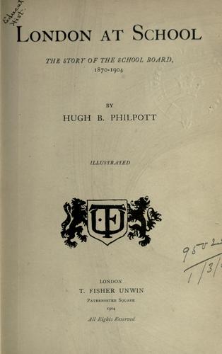 Cover of London at school