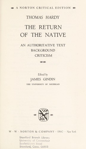 Cover of The Return of the Native