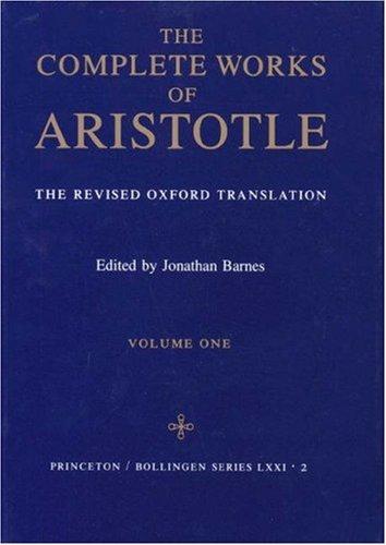 Cover of The complete works of Aristotle