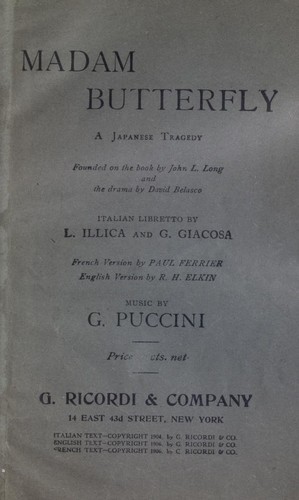 Cover of Madama Butterfly