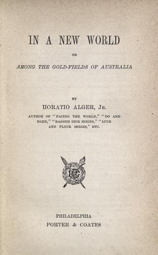 Cover of In a new world