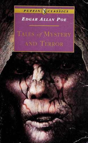 Cover of Tales of Mystery and Terror (Black Cat / Descent into the Maelstrom / Fall of the House of Usher / Hop-Frog / Masque of the Red Death / MS. Found in a Bottle / Oblong Box / Oval Portrait / Pit and the Pendulum / Some Words With a Mummy / Sphinx / Tell-Tale Heart / William Wilson)