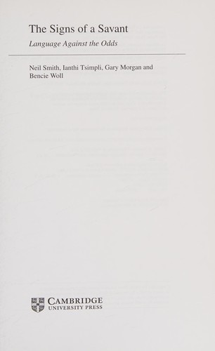 Cover of The signs of a savant