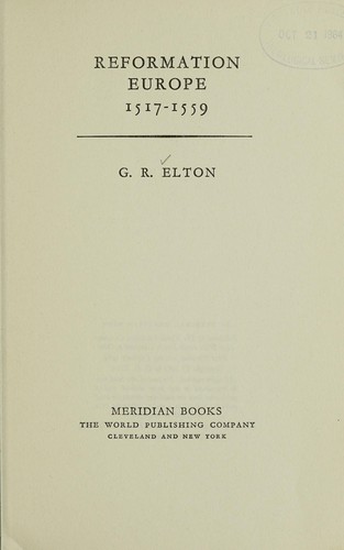 Cover of Reformation Europe, 1517-1559