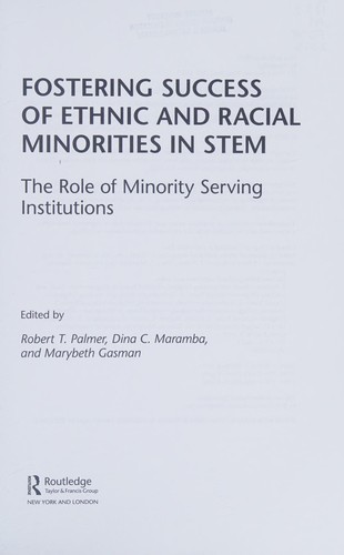 Cover of Fostering success of ethnic and racial minorities in STEM