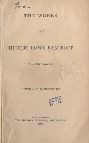 Cover of Literary industries