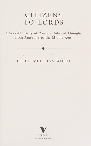 Cover of Citizens to lords