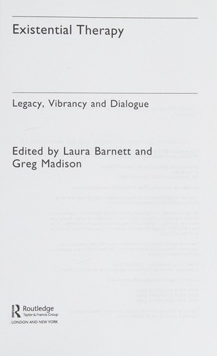 Cover of Existential therapy
