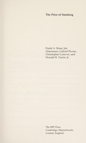 Cover of The price of smoking