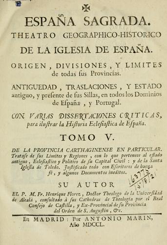 Cover of España sagrada
