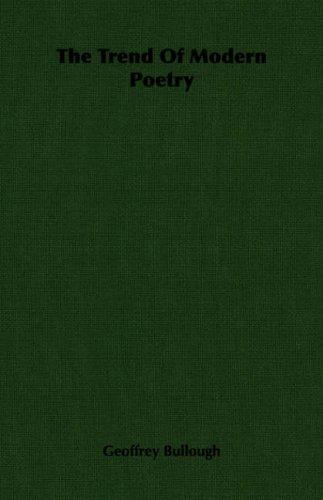 Cover of The trend of modern poetry