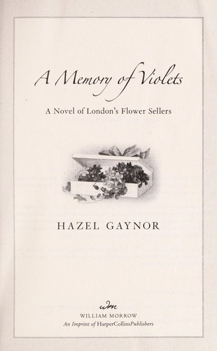 Cover of A memory of violets