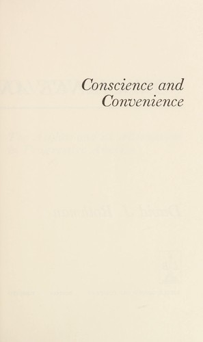 Cover of Conscience and convenience