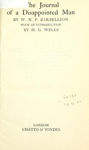 Cover of The journal of a disappointed man