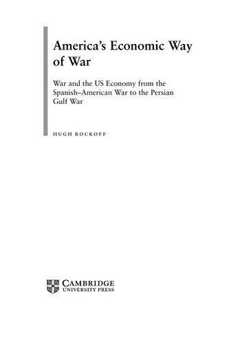 Cover of America's economic way of war