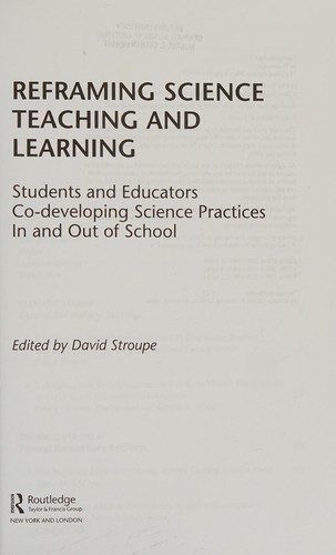 Cover of Reframing Science Teaching and Learning