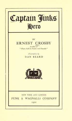 Cover of Captain Jinks, hero