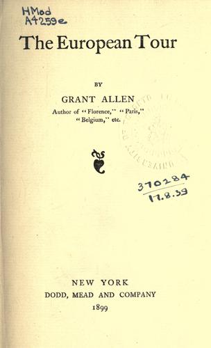 Cover of The European tour