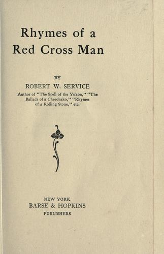 Cover of Rhymes of a Red Cross man