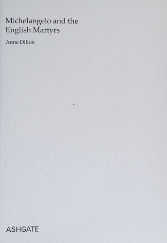 Cover of Michelangelo and the English martyrs