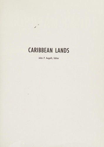 Cover of Caribbean lands