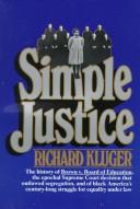 Cover of Simple justice