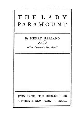 Cover of The Lady Paramount