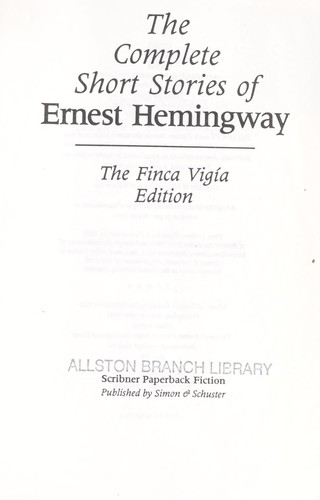 Cover of The Short Stories of Ernest Hemingway