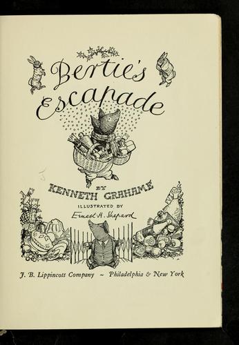 Cover of Bertie's escapade
