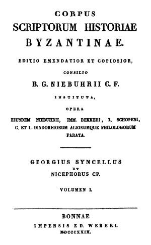 Cover of Corpus Scriptorum Historiae Byzantinae ...