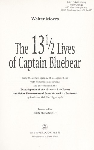 Cover of Die 13 ½ Leben des Käpt’n Blaubär