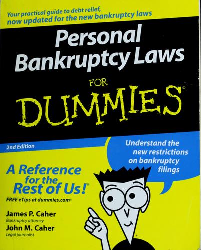 Cover of Personal bankruptcy laws for dummies