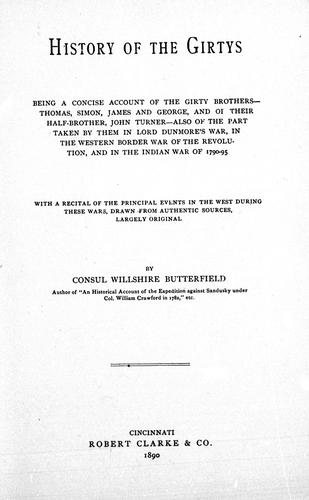 Cover of History Of The Girtys