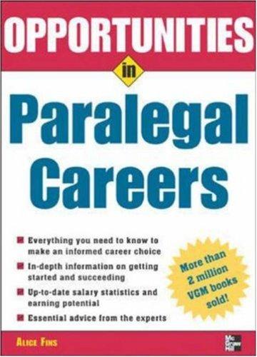 Cover of Opportunities in paralegal careers