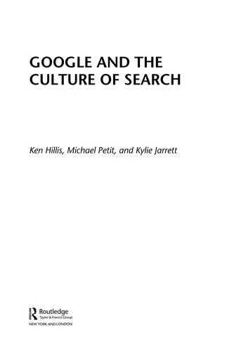 Cover of Google and the culture of search