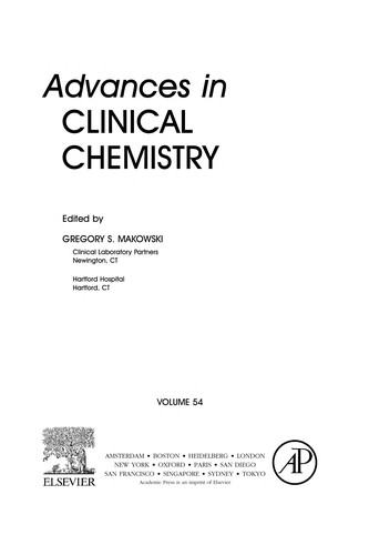 Cover of Advances in Clinical Chemistry