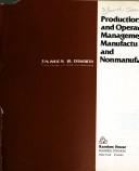 Cover of Production and operations management