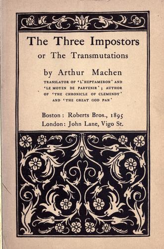 Cover of The three impostors or The transmutations