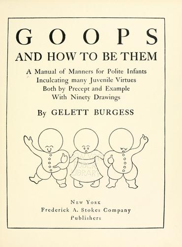 Cover of Goops and how to be them