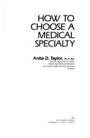 Cover of How to choose a medical specialty