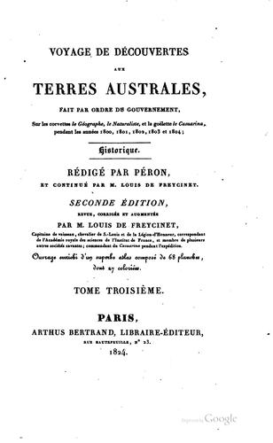Cover of Voyage de découvertes aux terres australes