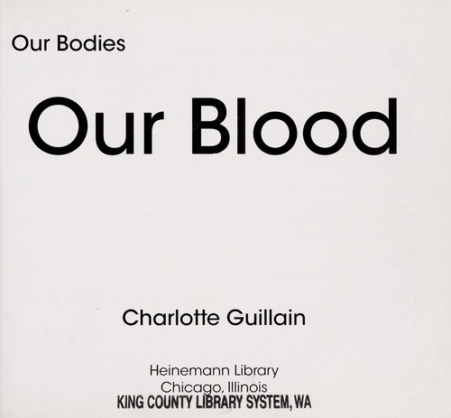 Cover of Our blood