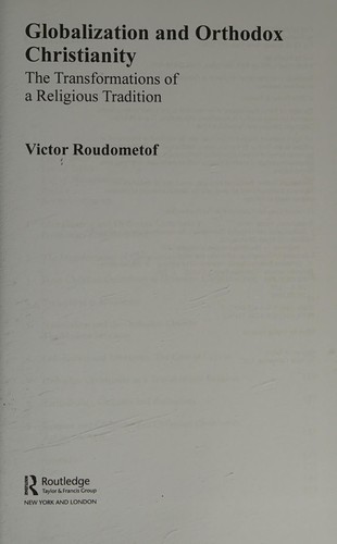 Cover of Globalization and Orthodox Christianity