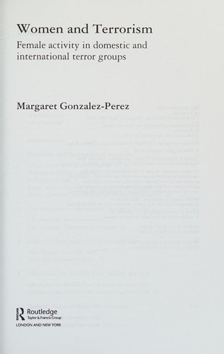 Cover of Women and terrorism