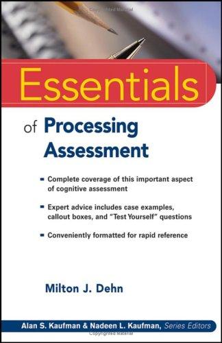 Cover of Essentials of processing assessment