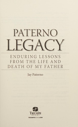 Cover of Paterno legacy