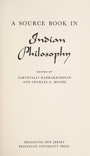 Cover of A source book in Indian philosophy